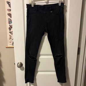 Black Distressed True Religion Women's Jeans